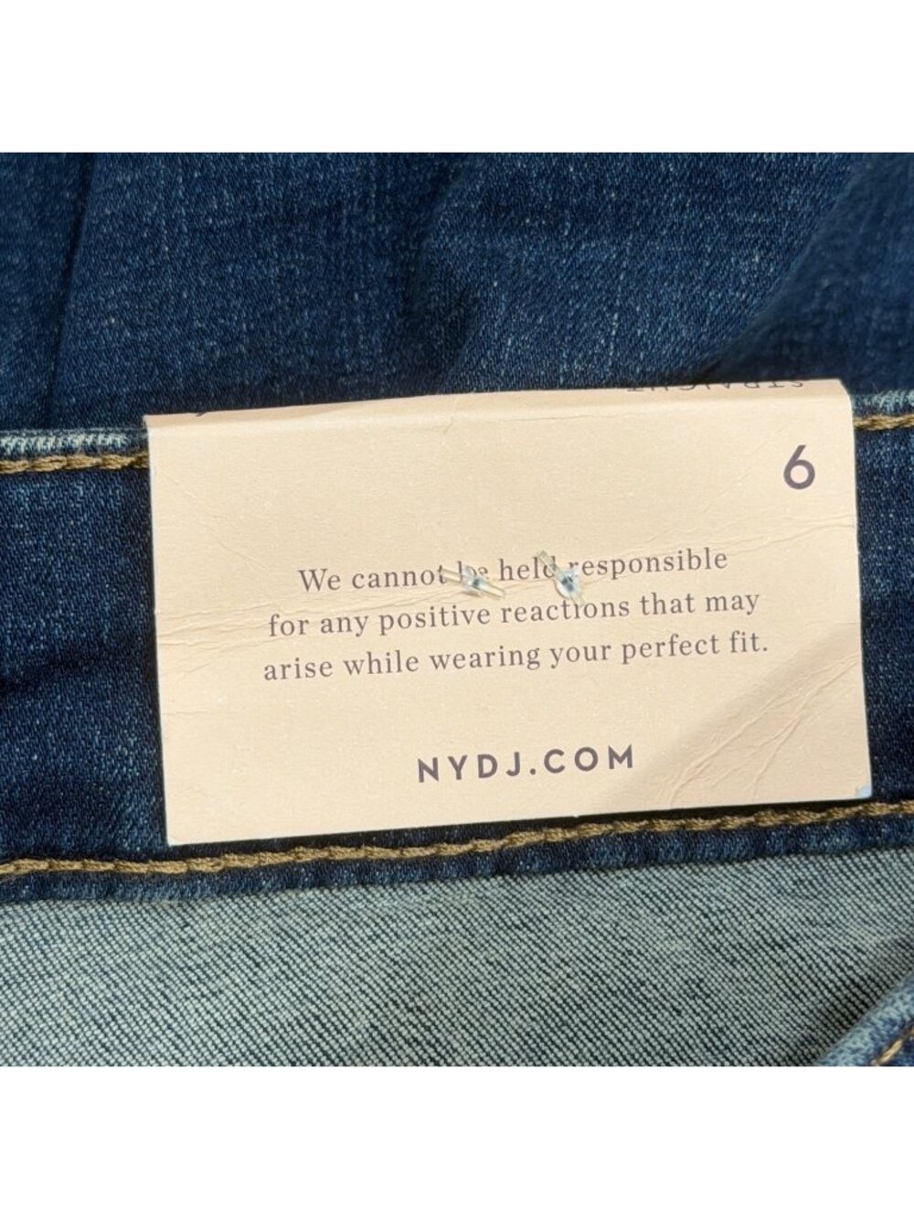 NYDJ Womens Size 6 Marilyn Straight Jeans Blue Denim NEW with Tags - Picture 4 of 9